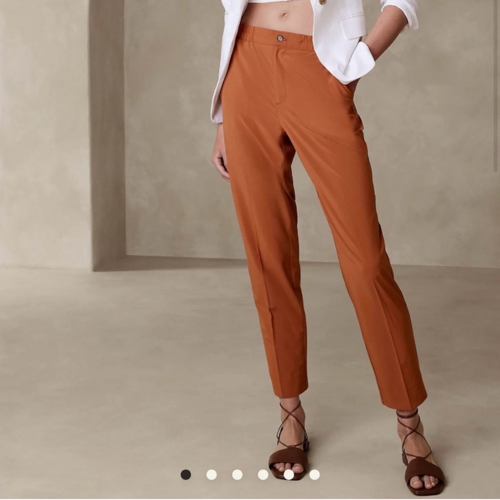 NWT Banana Republic Airstretch Taper Pant in Adobe Brick